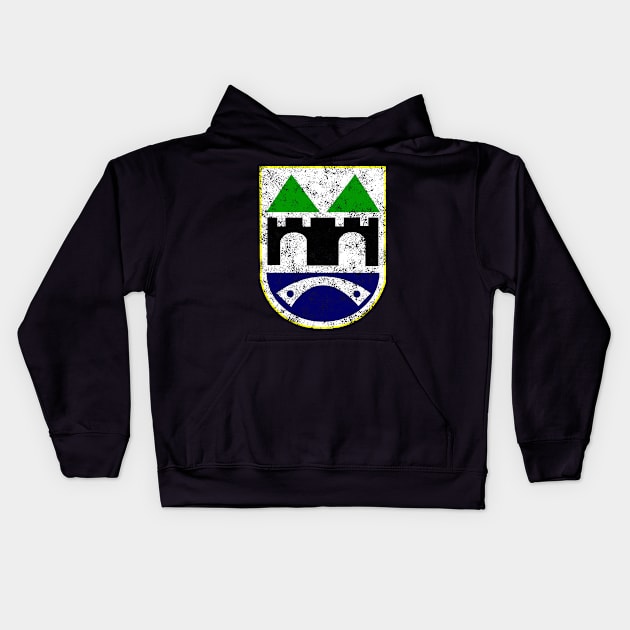 Sarajevo - Coat Of Arms Kids Hoodie by Nikokosmos